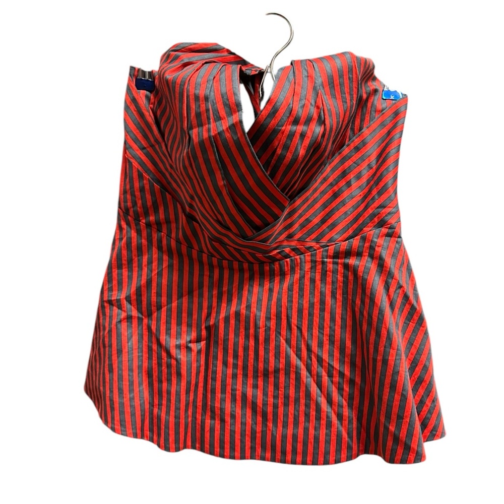 ODILLE STRIPED HULTER BLOUSE